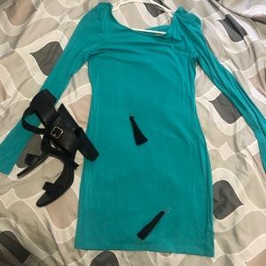 Forever 21 Blue dress with long sleeves